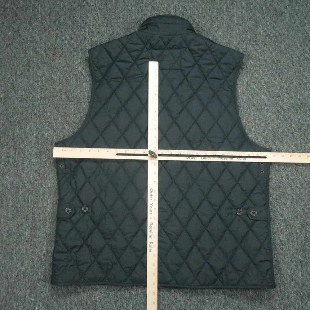 Polo Ralph Lauren Vest Mens XL Blue‎ Diamond Quilted Insulated Full Zip Pockets